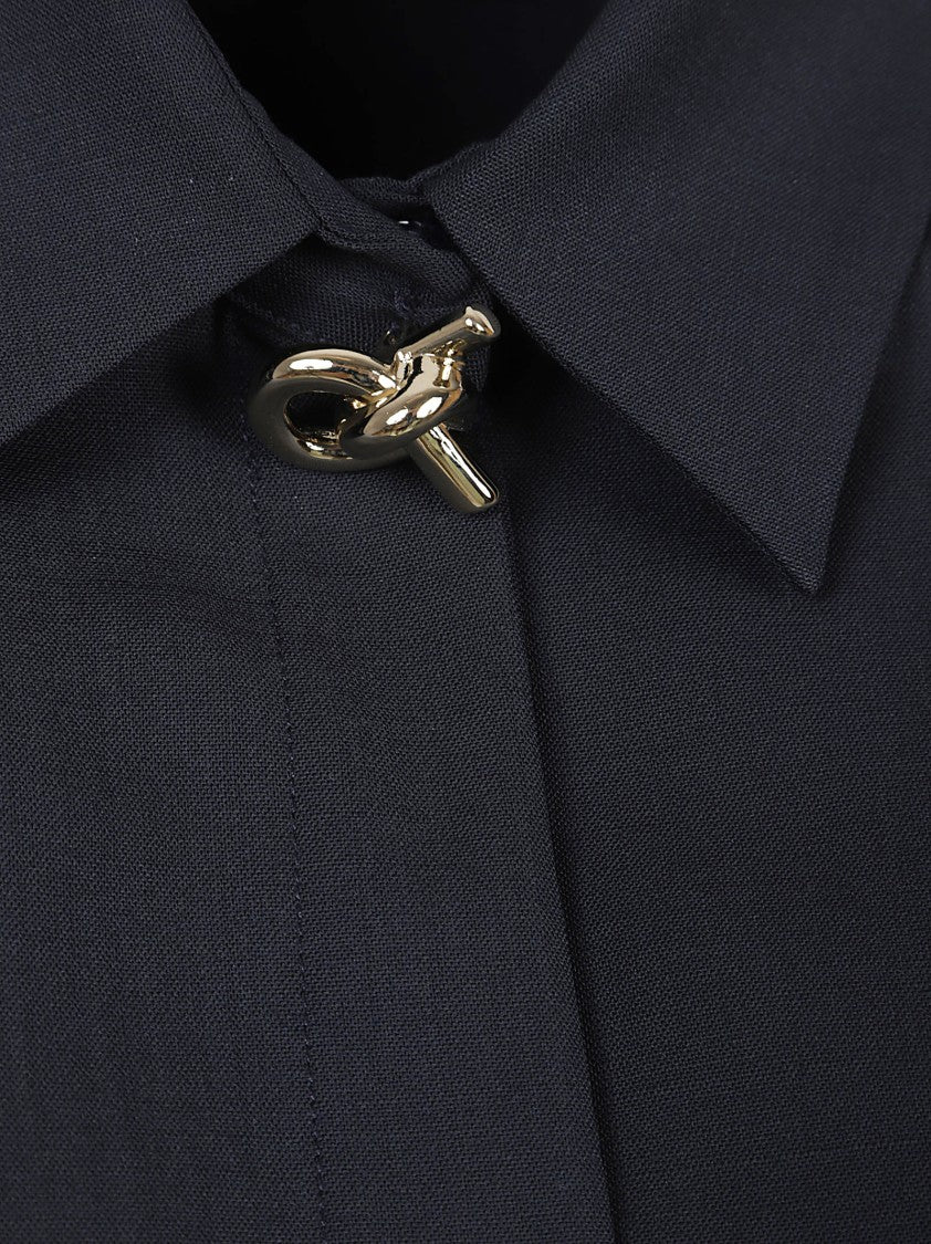 Fabiana Filippi Jewel Virgin Wool Stretch Shirt