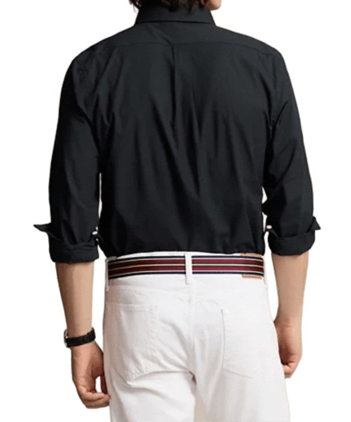 Polo Ralph Lauren Black Button-Down Shirt With Embroidered Logo