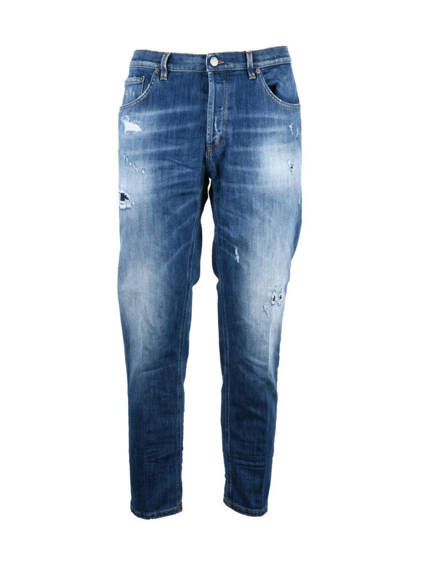 Dondup Blue Brighton Carrot Fit Stretch Jeans