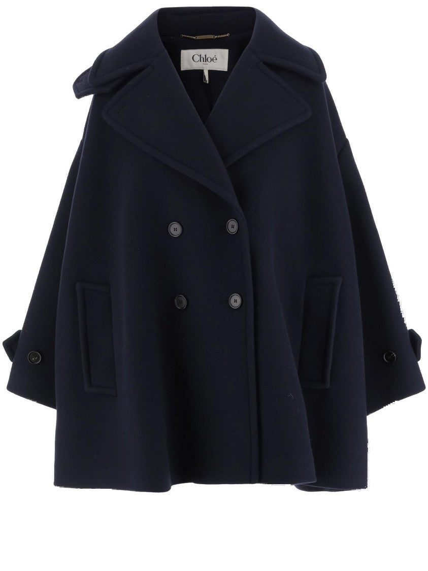 Chloé Oversize Double-Breasted Wool Coat