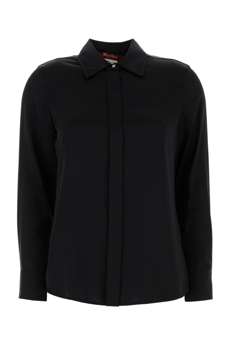 Mm Studio Long-Sleeved Silk-Blend Blouse