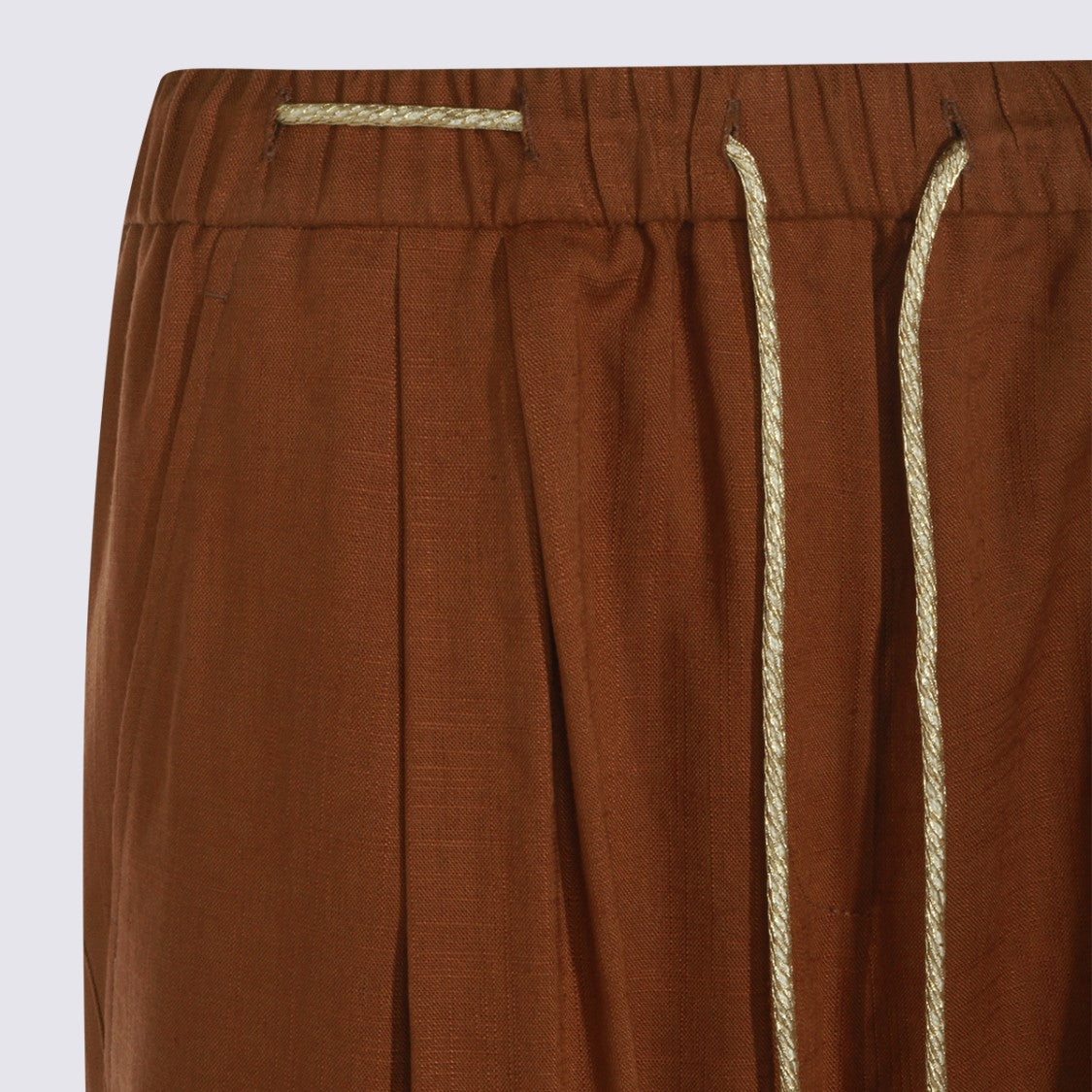 Herno Straight Leg Trousers With Elastic Waistband And Subtle Pleats