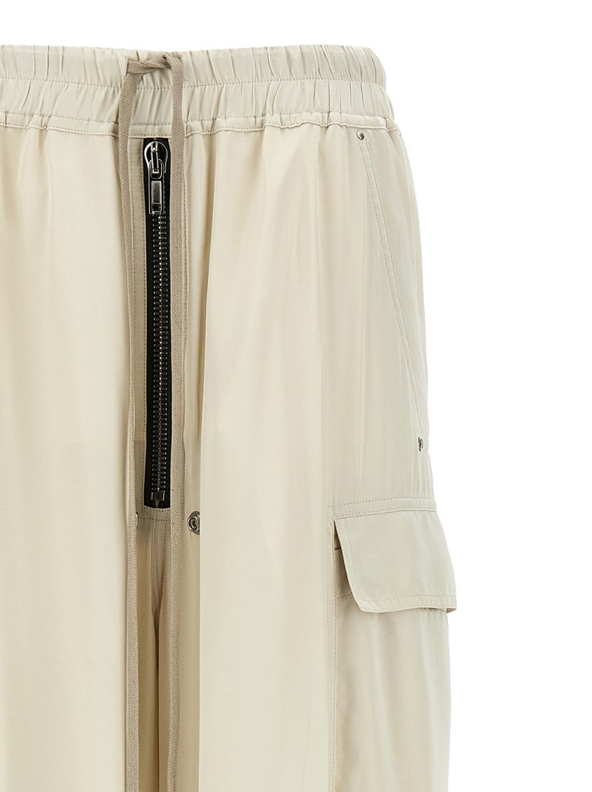 Rick Owens Wide-Leg Cargobelas Pants With Adjustable Drawstring Waist