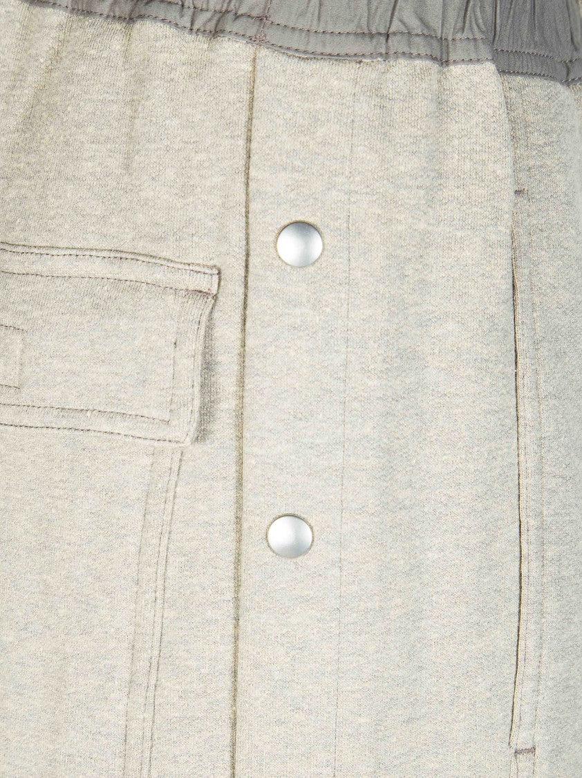 Drkshdw Wide Pusher Wide-Leg Snap Button Cotton Sweatpants