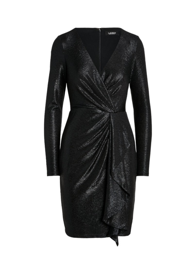 Lauren Ralph Lauren Black Mini Dress With Deep V-Neckline
