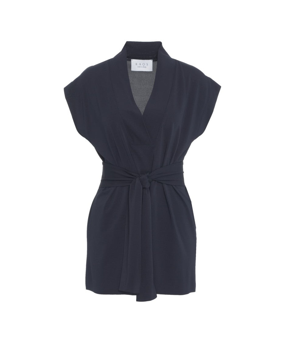Kaos Cap Sleeve Top With V-Neckline