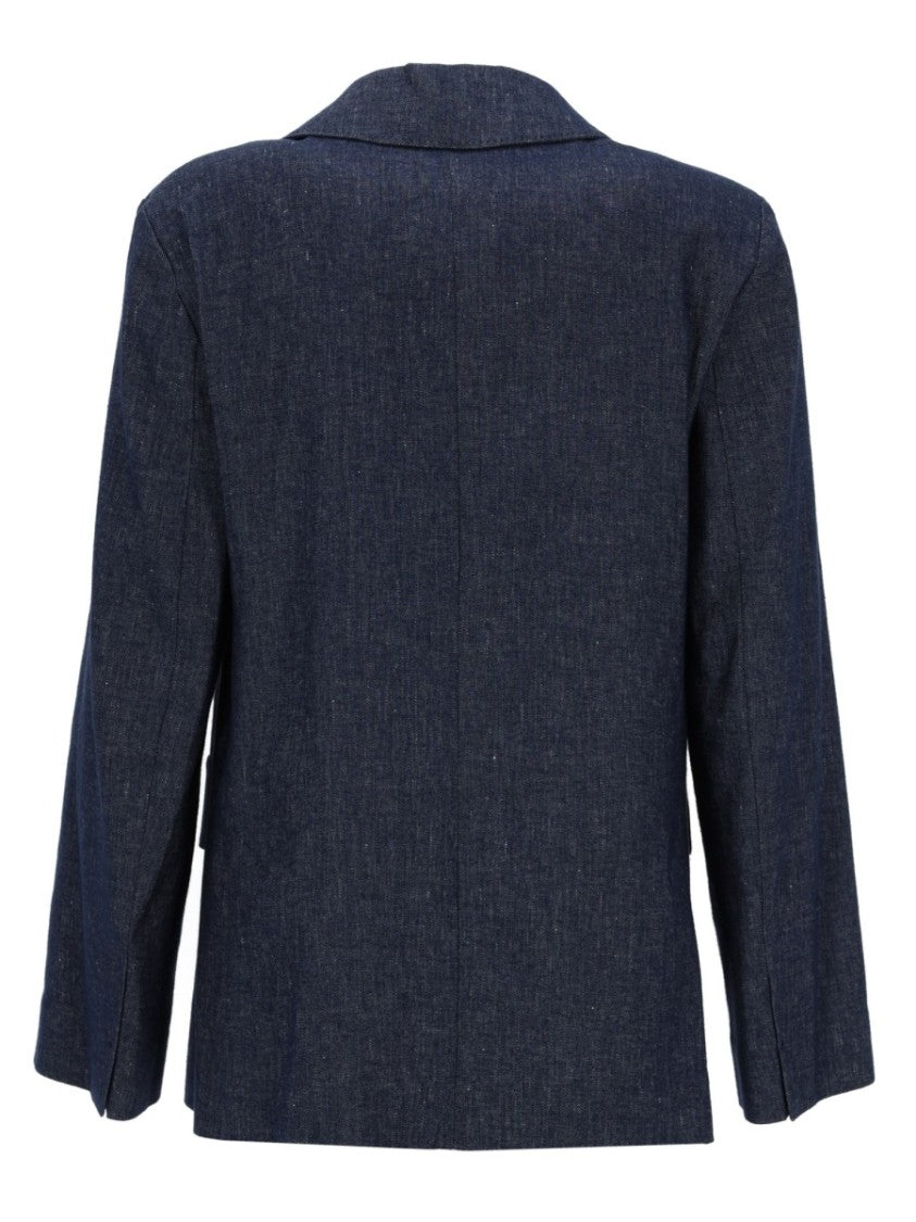 Max Mara Structured Double-Breasted Blazer In Textured Fabric