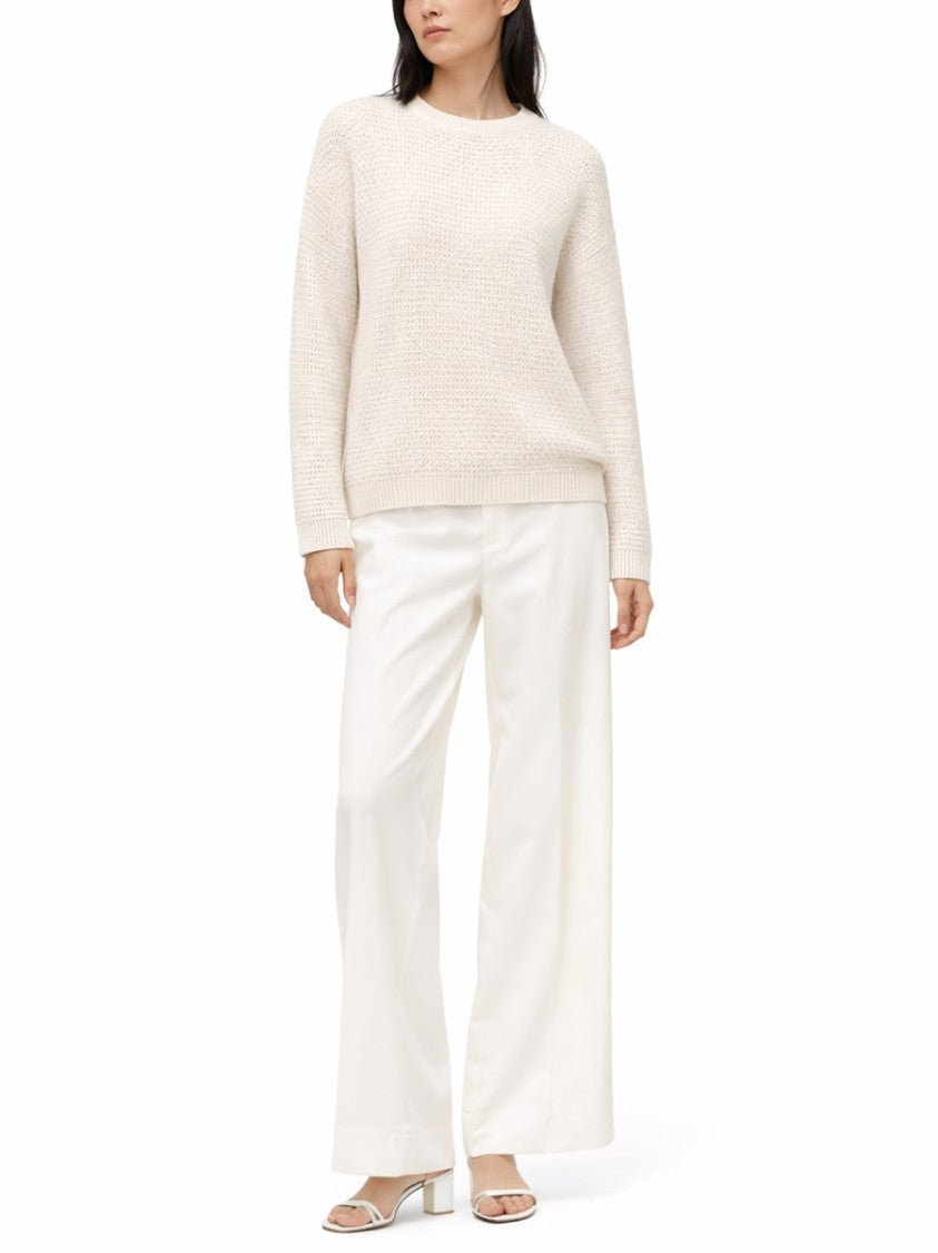Fabiana Filippi Waffle Pattern Cotton Crewneck Sweater