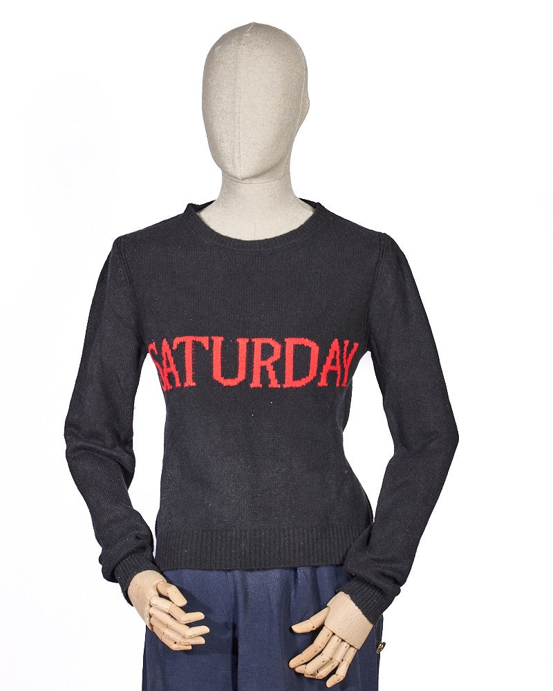 Alberta Ferretti Saturday Black Wool Sweater