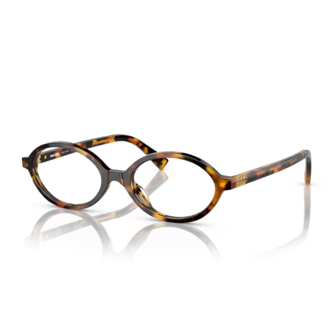 Miu Miu Havana 01Xv Miu Regard Oval Acetate Sunglasses