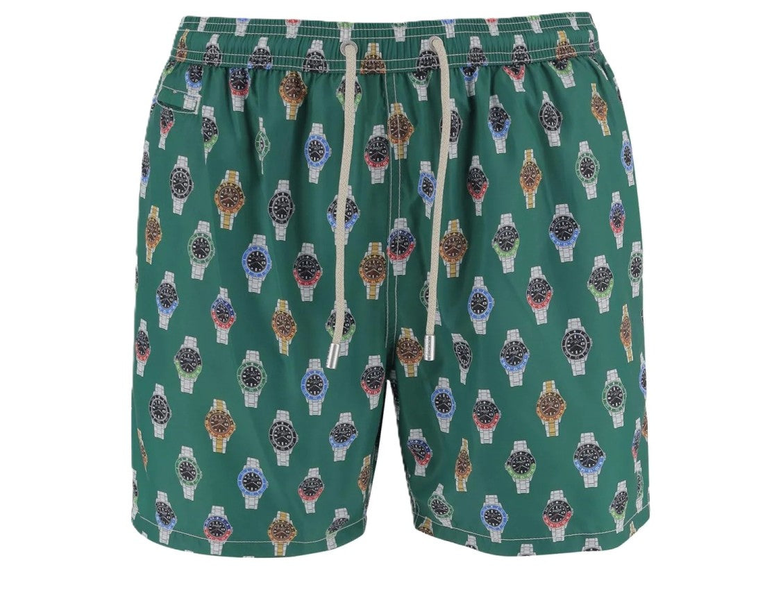 Mc2 Saint Barth Green Lighting Micro Fantasy Swim Shorts