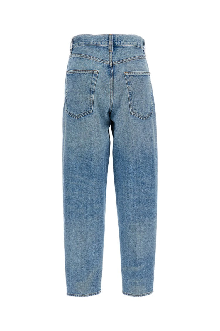 Agolde Light Blue 80'S Cotton Straight-Leg Jeans