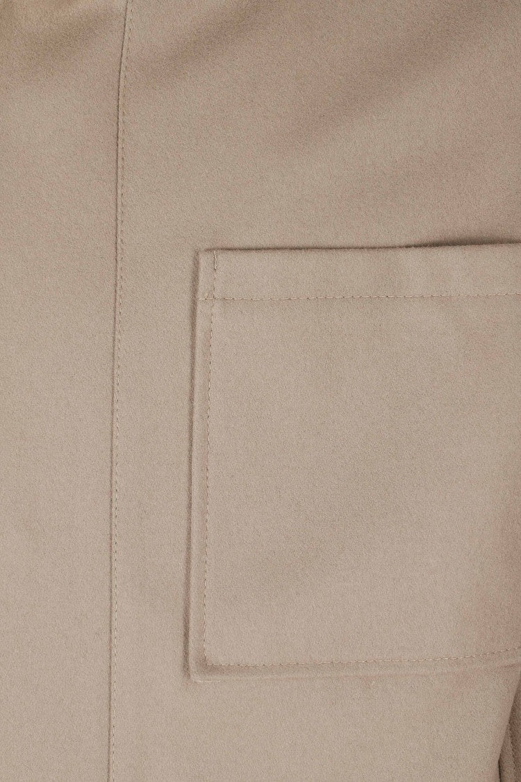 Paolo Pecora Short Hooded Jacket In Soft Wool Blend