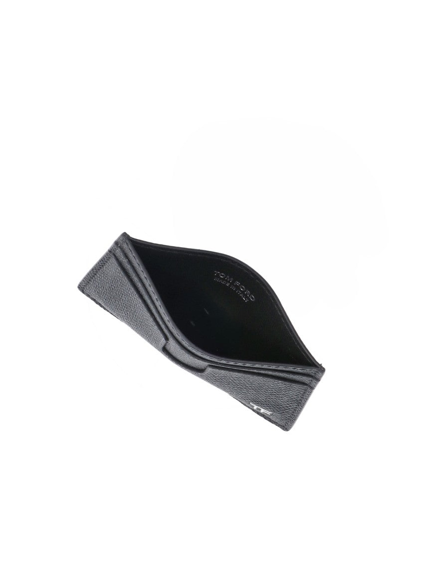 Tom Ford Black T Line Calf Leather Wallet