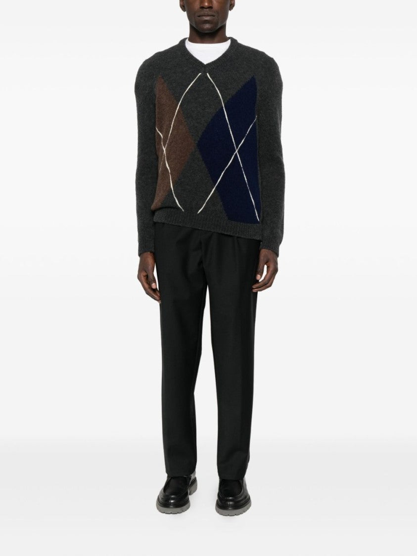 White Sand Straight-Leg Tailored Trousers With Classic Waistband