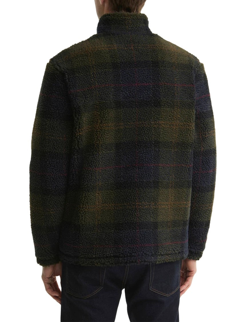 Barbour Textured Polyester Stand Collar Fleece Jacket