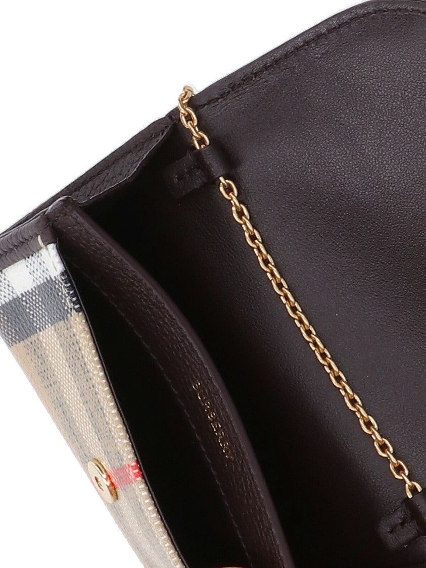 Burberry "Highlands" Wallet With Chain – Beige