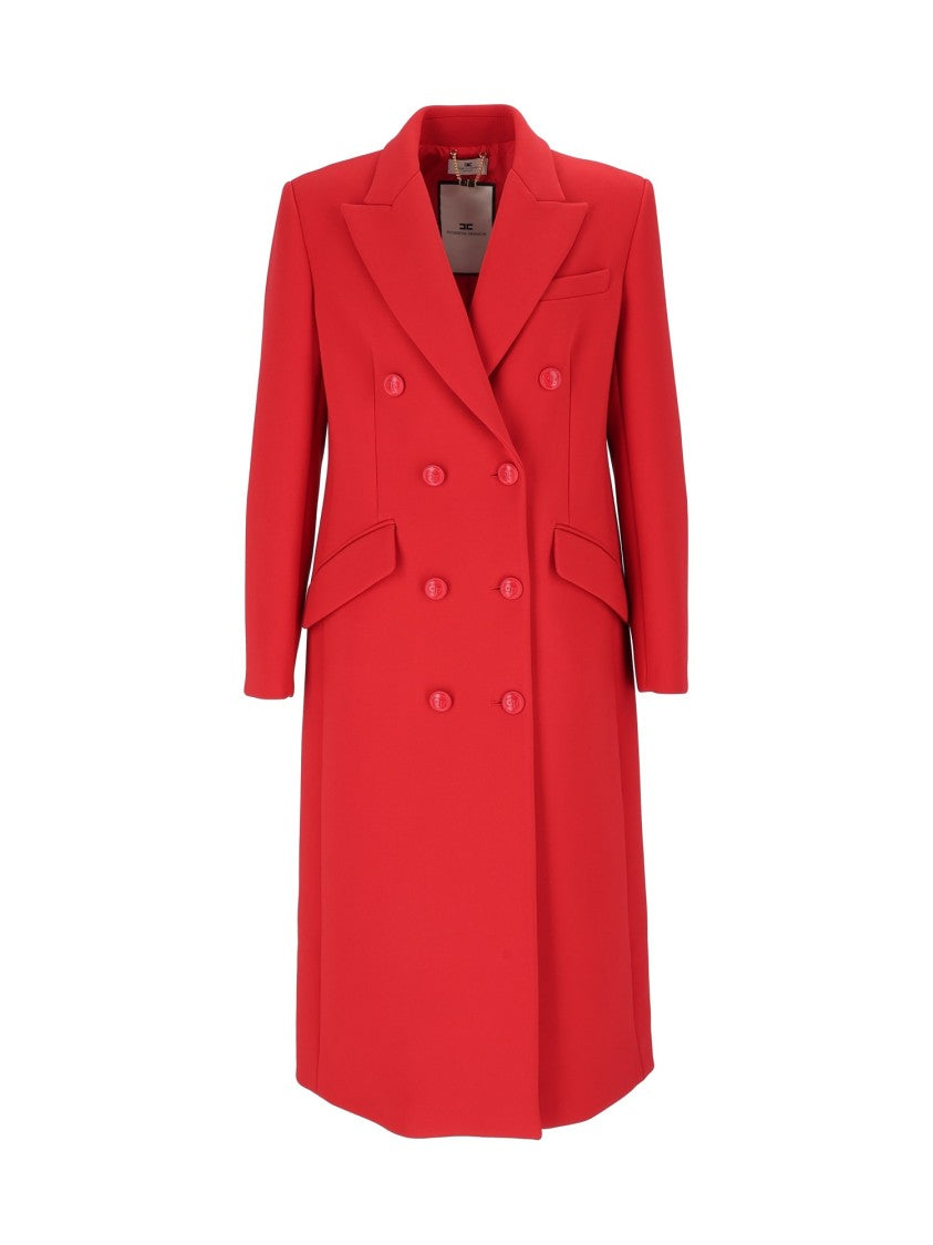 Elisabetta Franchi Double-Breasted Notched Lapel Coat