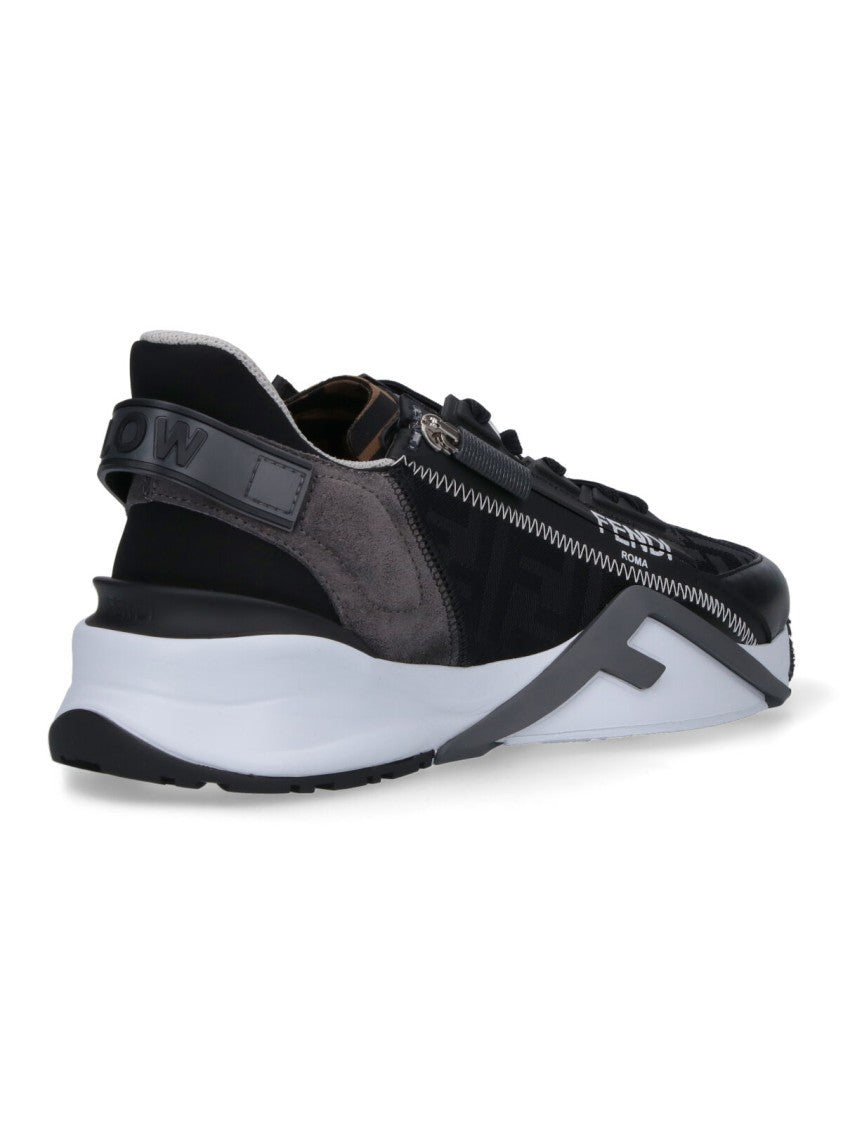 Fendi Low-Top "Flow" Sneakers – Black