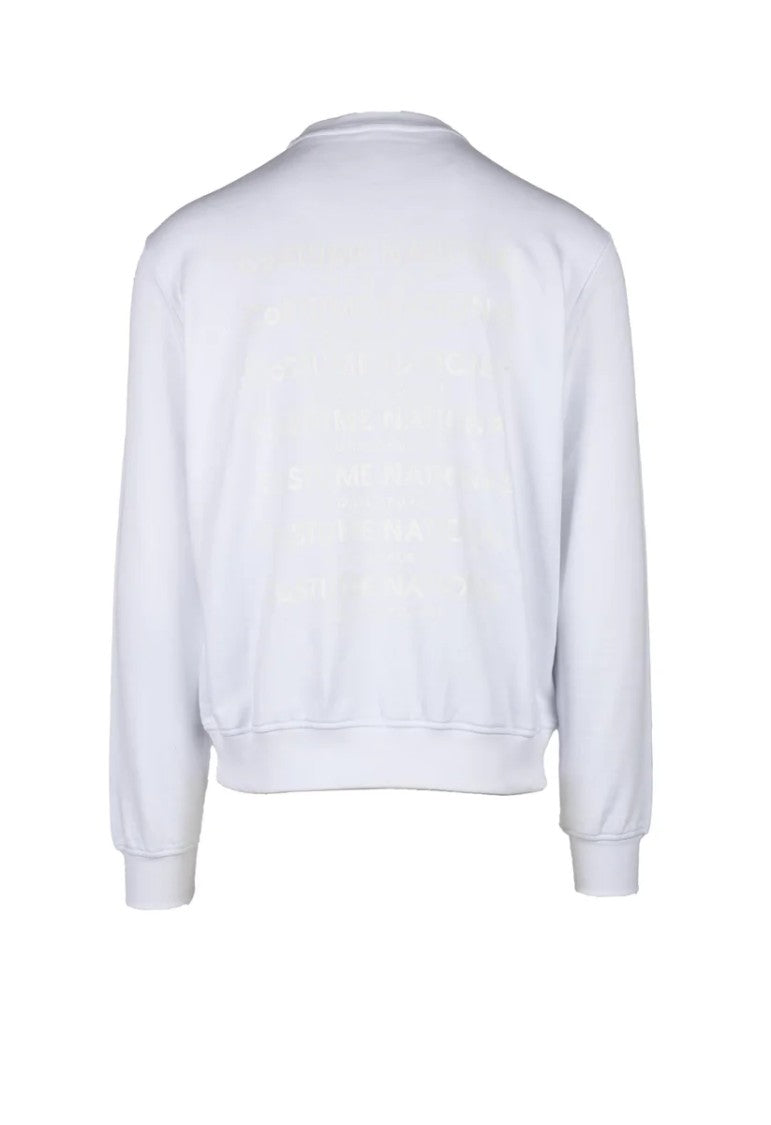 Costume National C. White Crewneck Cotton Sweatshirt