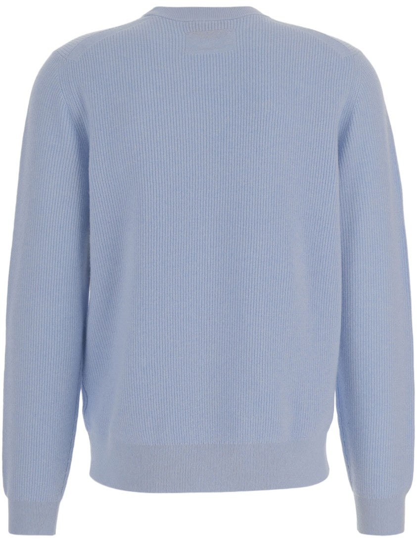 Guest In Residence Ribbed Knit Cashmere Sweater With Crew Neck