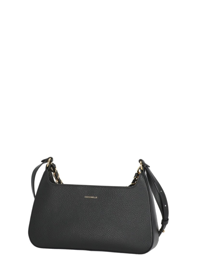 Coccinelle Beat Generation Leather Shoulder Bag With Structured Design