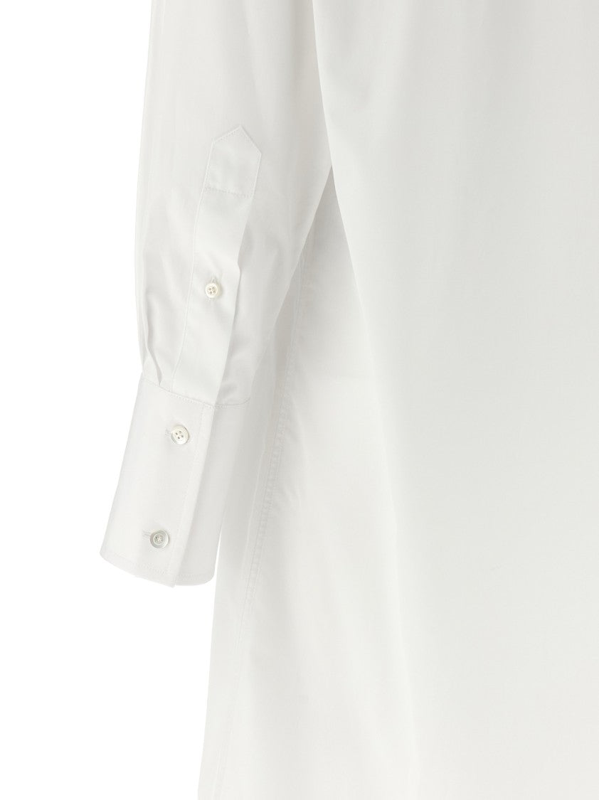Maison Margiela Cotton Poplin Mini Dress With Chemisier Style