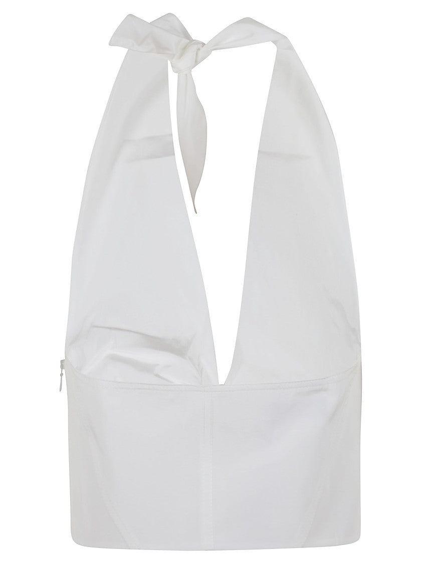 The Andamane Halter Neck Top With Gathered Detailing