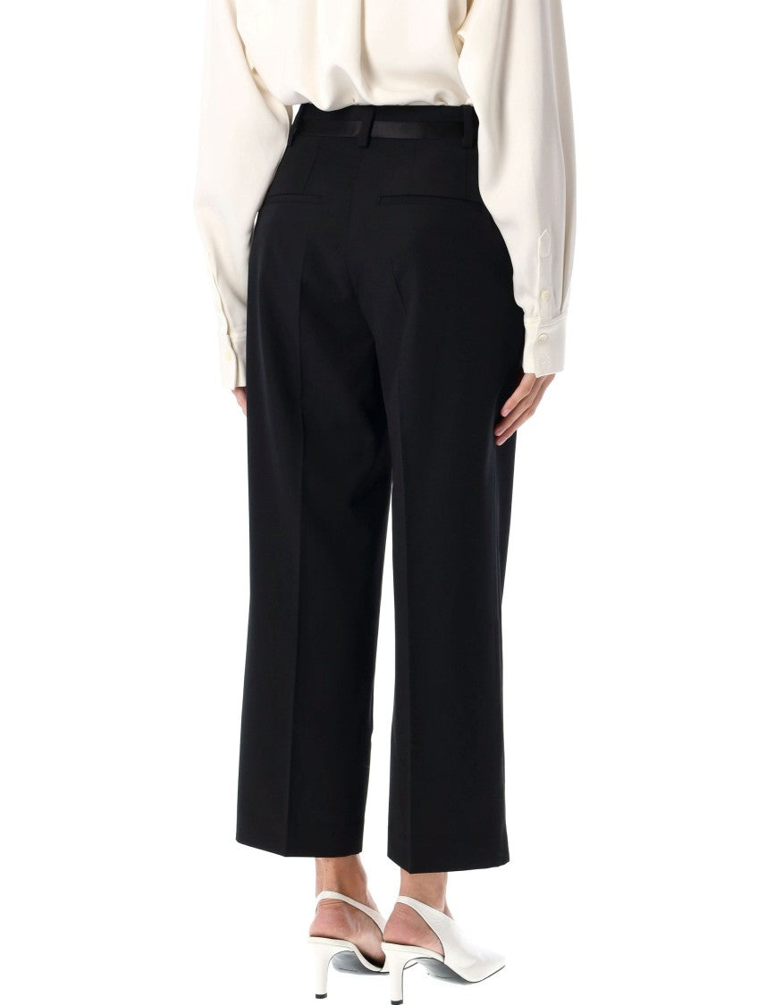 Anine Bing Cropped Wide-Leg Tailored Pants
