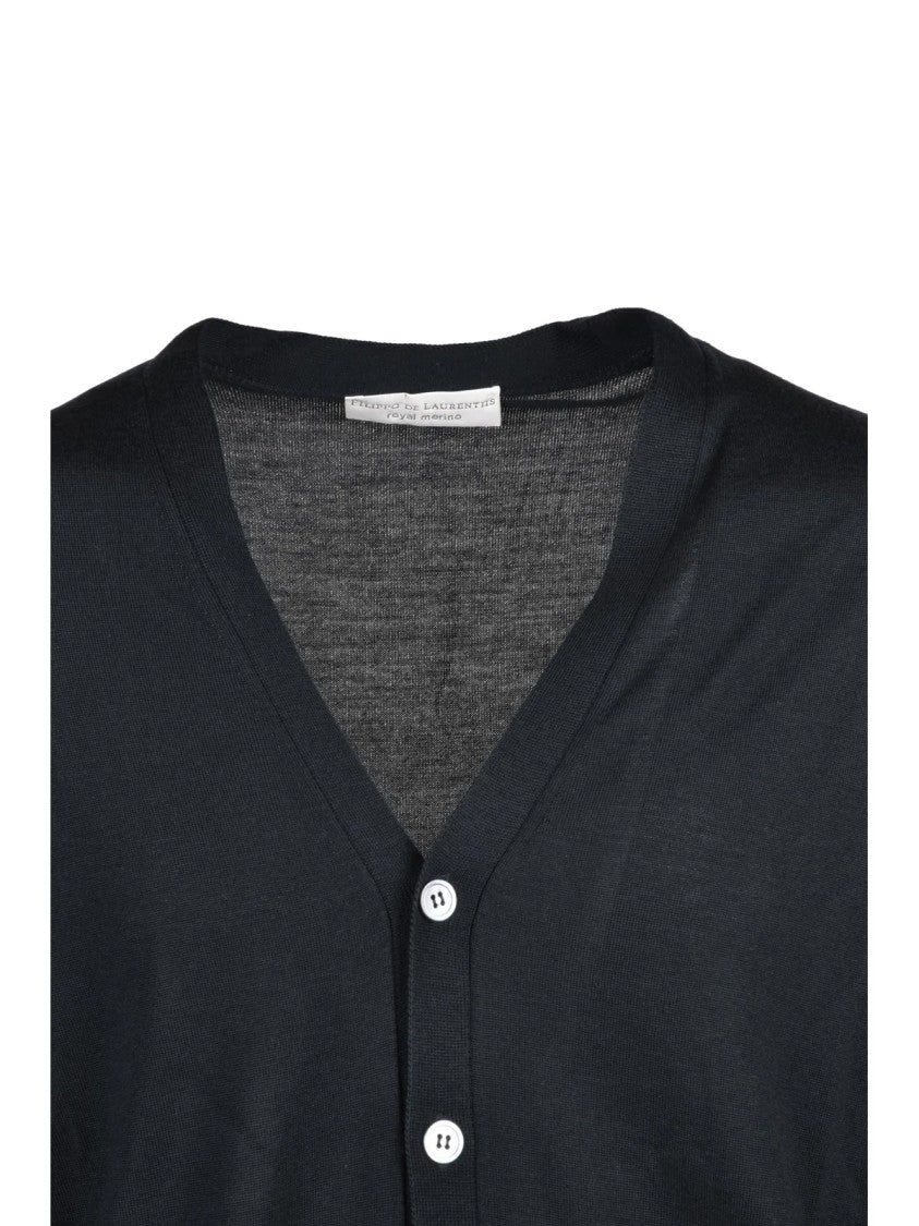 Filippo De Laurentiis Green Merino Wool Cardigan