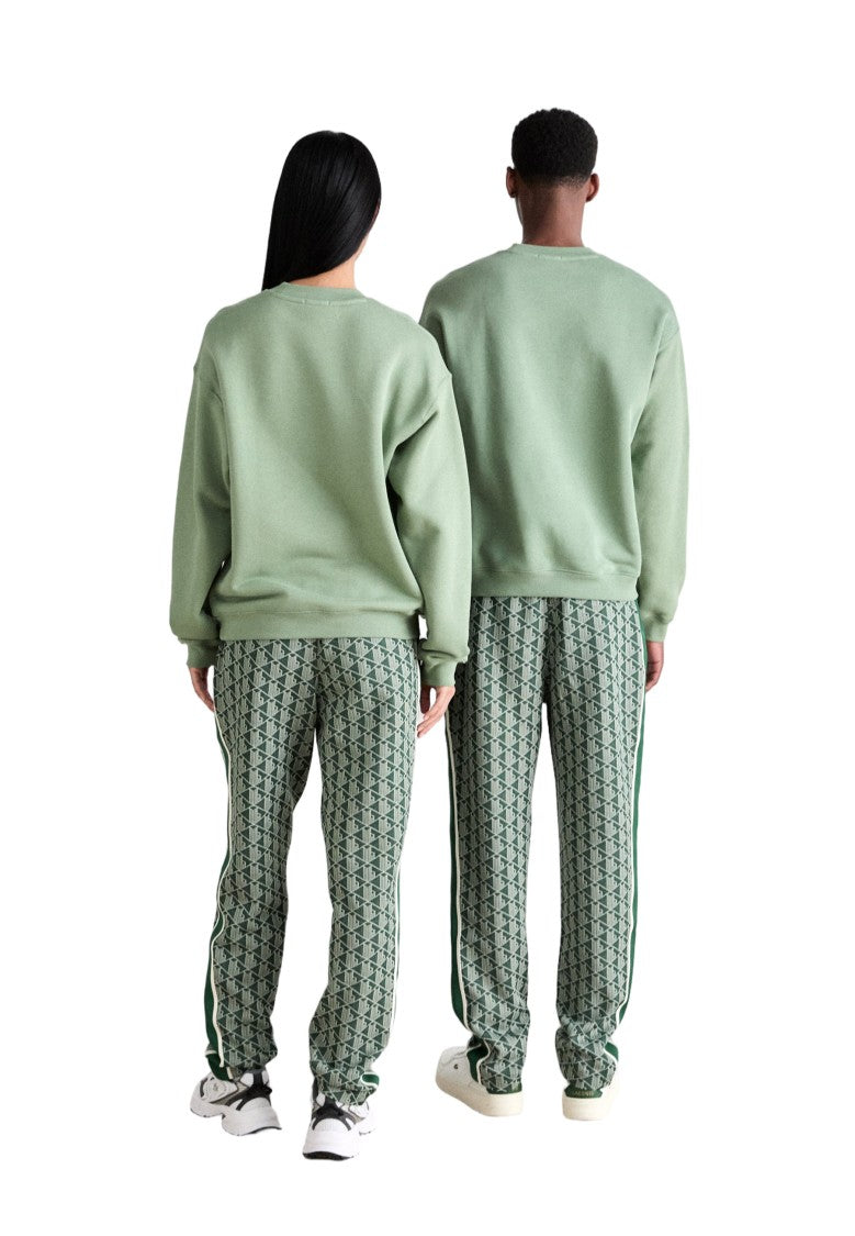 Lacoste Relaxed Fit Green Geometric Pattern Pants