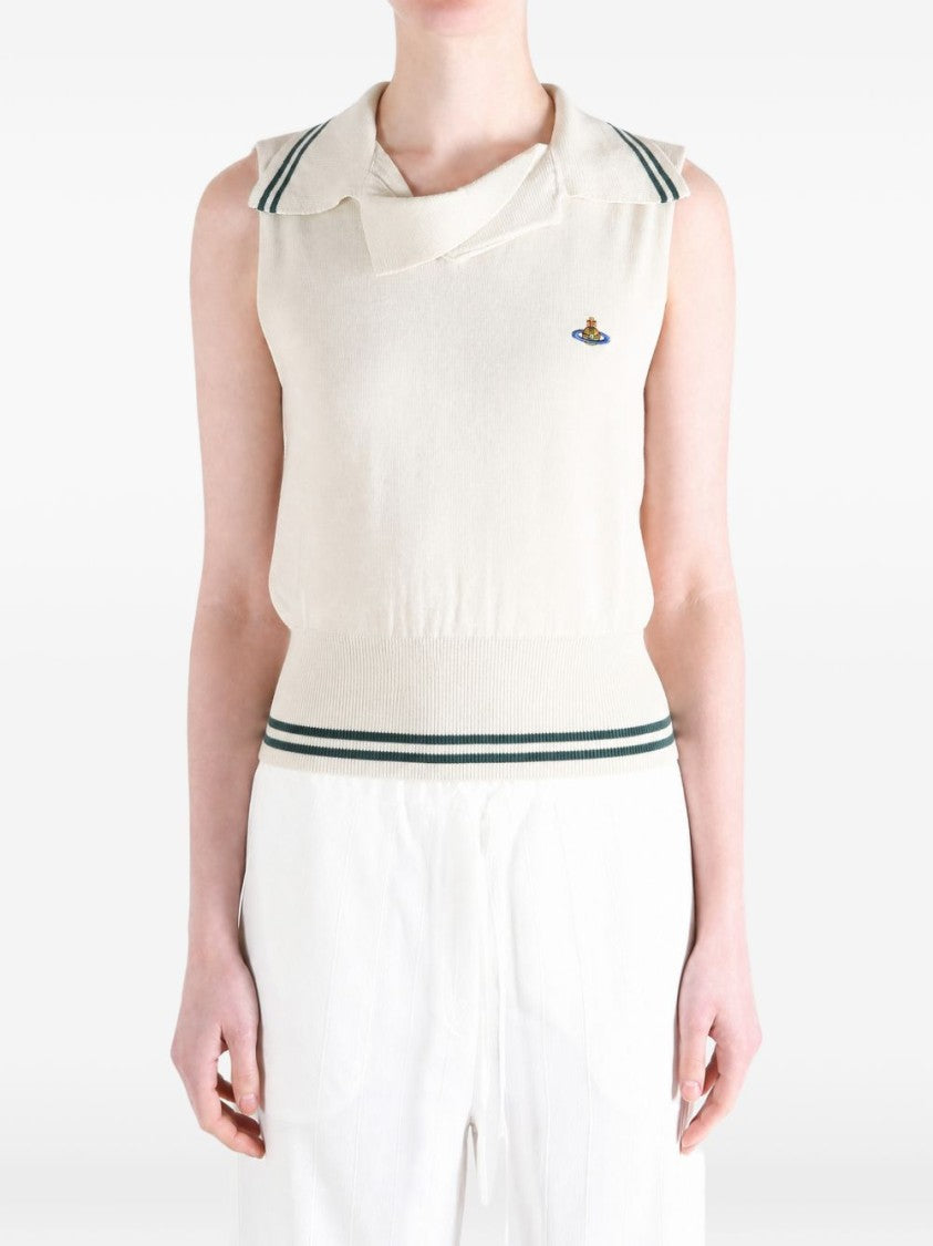 Vivienne Westwood Cropped Sleeveless Ribbed Waistband Top