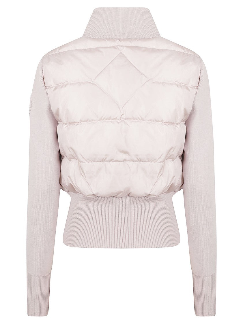 Canada Goose Cropped Puffer Coat With Horizontal Quilting And Ribbed Details