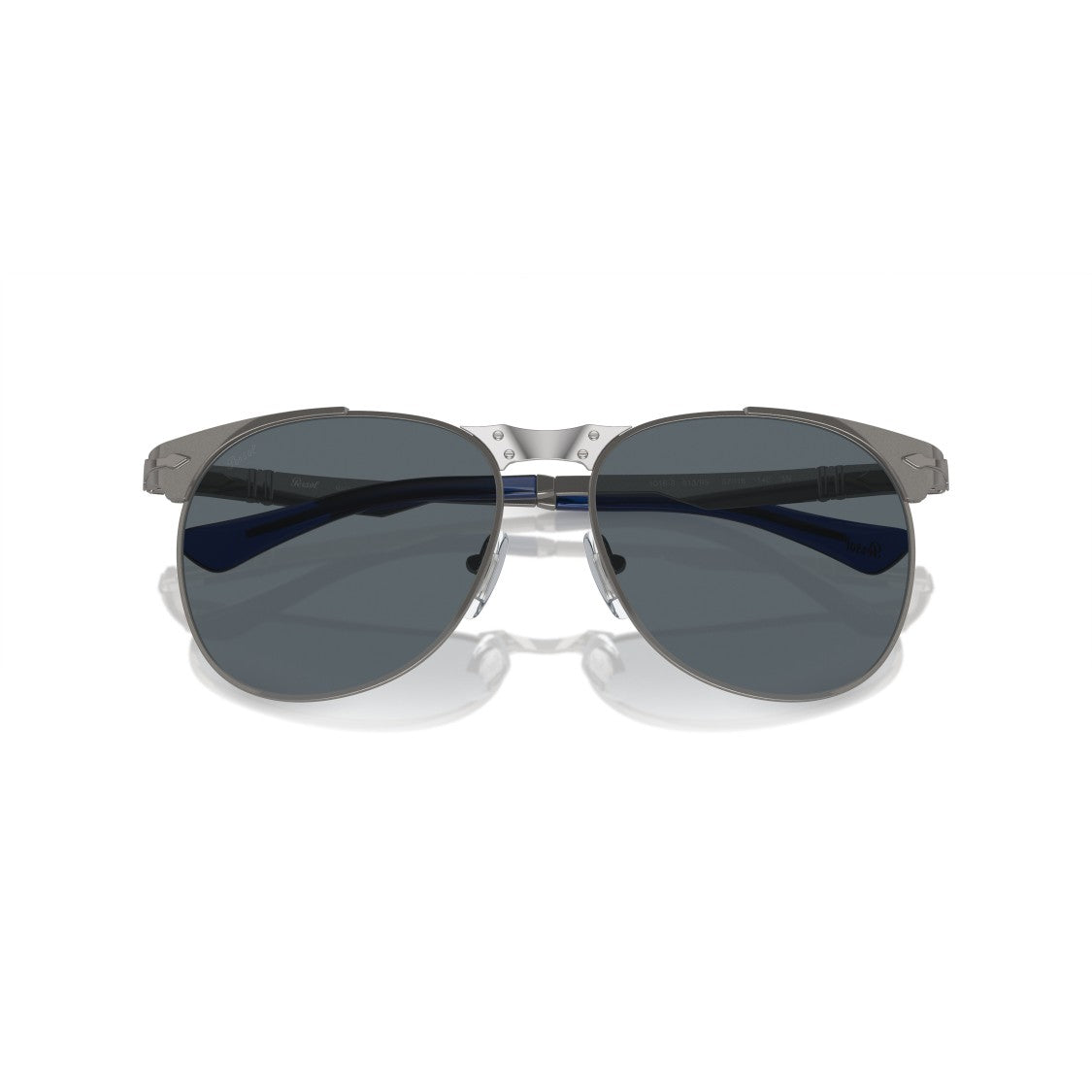 Persol 0Po1016s Sleek Metal Aviator Sunglasses With Dark Lenses