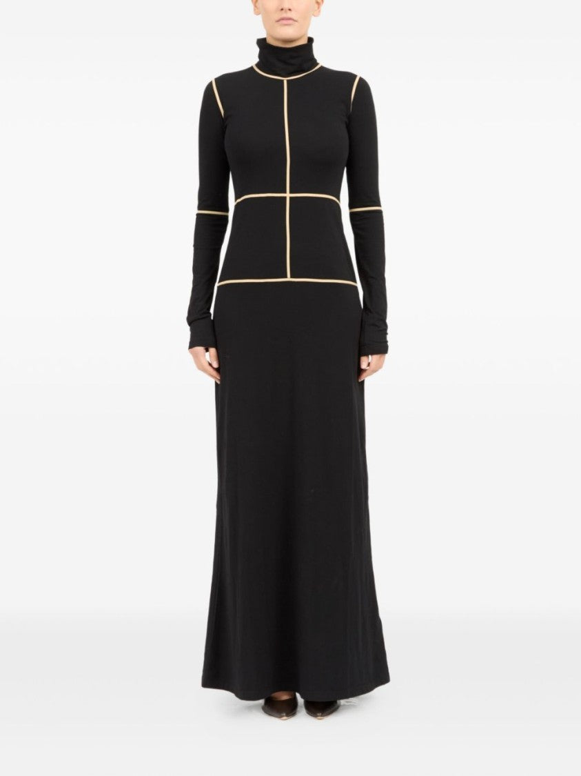 Mm6 By Maison Margiela Long Black Fitted Dress