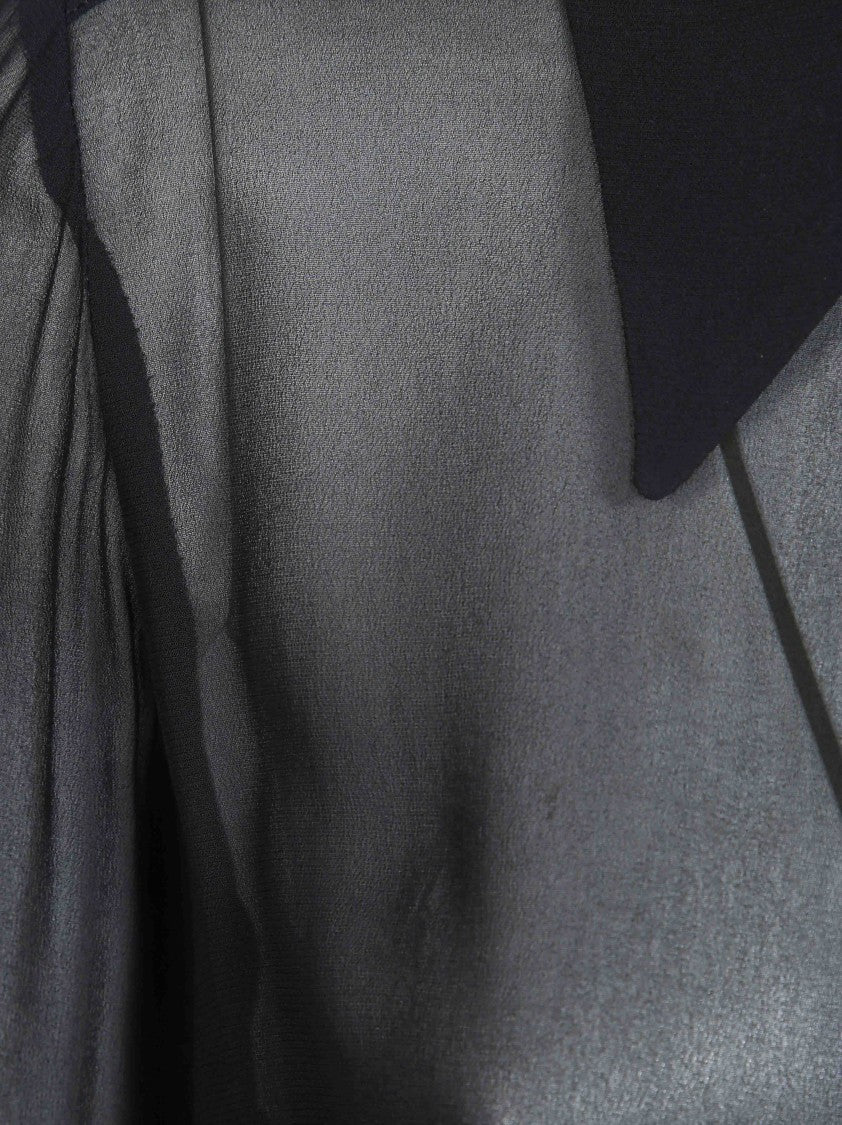 Elisabetta Franchi Sheer Zip V-Neck Blouse