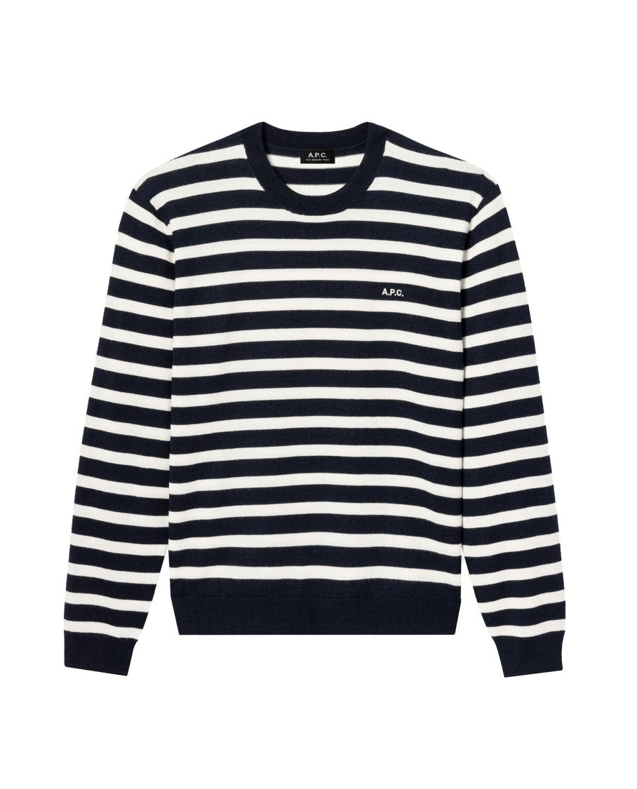 A.P.C. Crewneck Sweater With Classic Striped Pattern