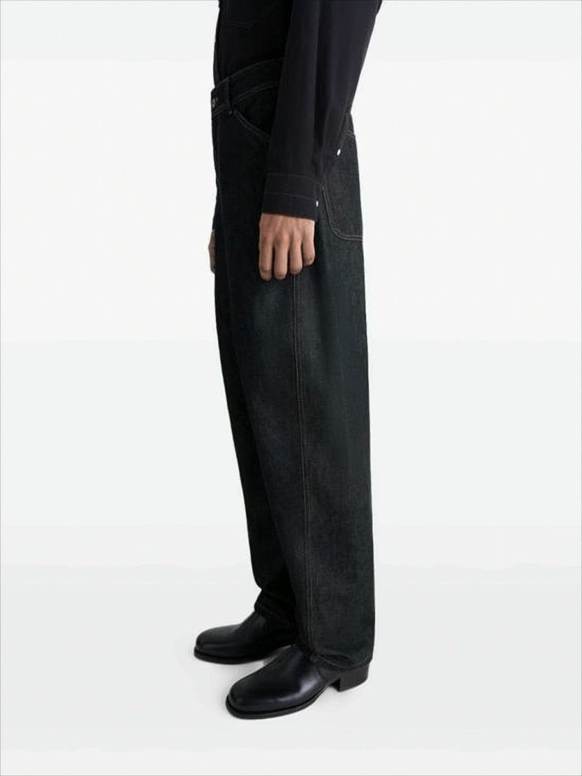 Lemaire Relaxed Wide-Leg Denim Pants