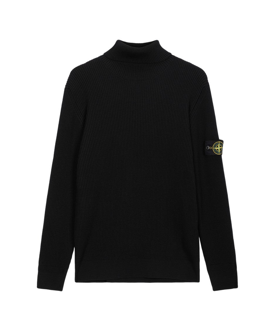 Stone Island Ribbed Knit Turtleneck Sweater