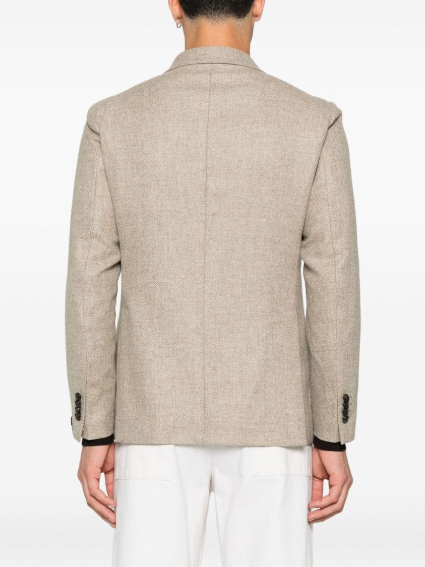 Tagliatore Tailored Tortora Jacket With Cashmere Blend