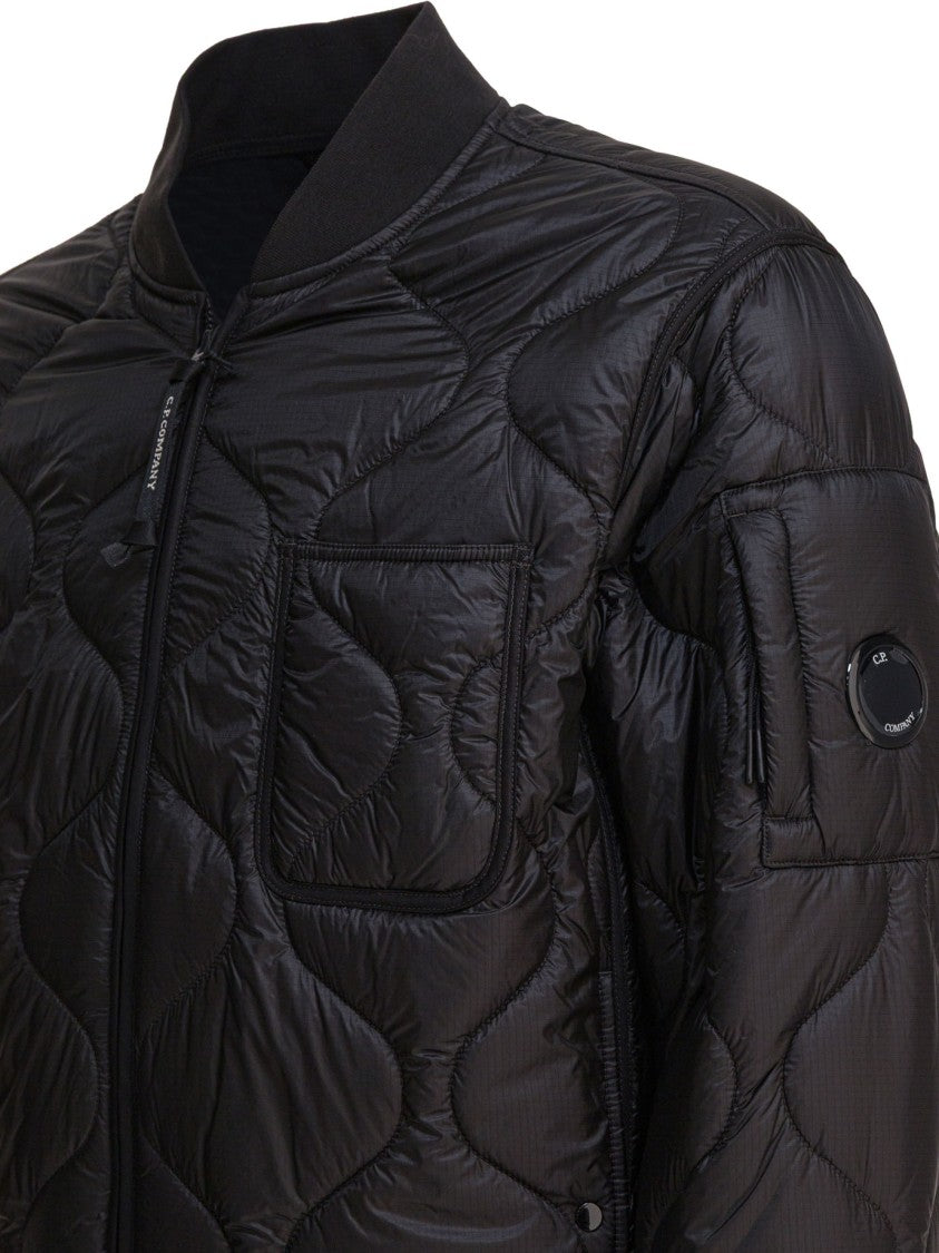 C.P. Company Medium-Fit Quilted Jacket With Wavy Stitch Design