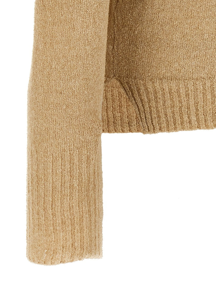 Ma'ry'ya Bouclé Cotton Polo Shirt