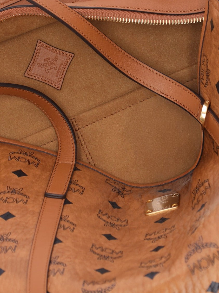 Mcm Brown Liz Large Visetos Tote Bag