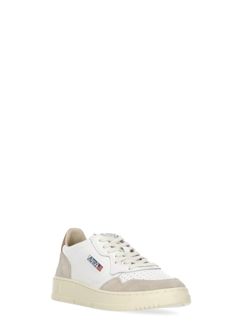 Autry White Leather Suede Insert Sneakers