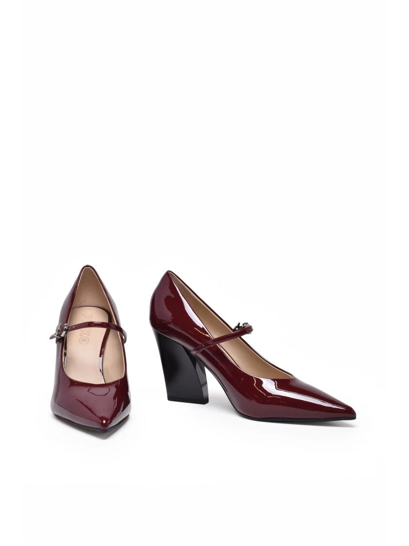 Pinko Red Rubber Patent Pumps