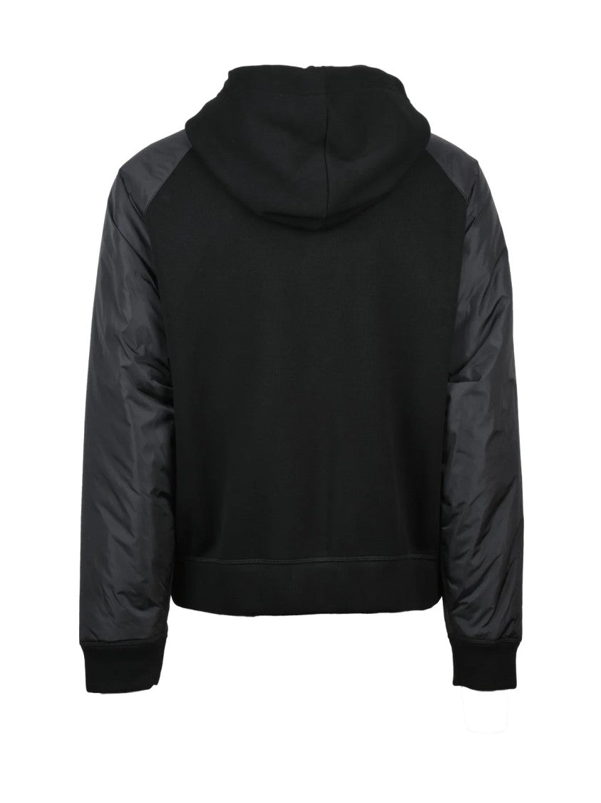 Dsquared2 College-Style Black Jacket With Padded Sleeves And Zippered Pockets