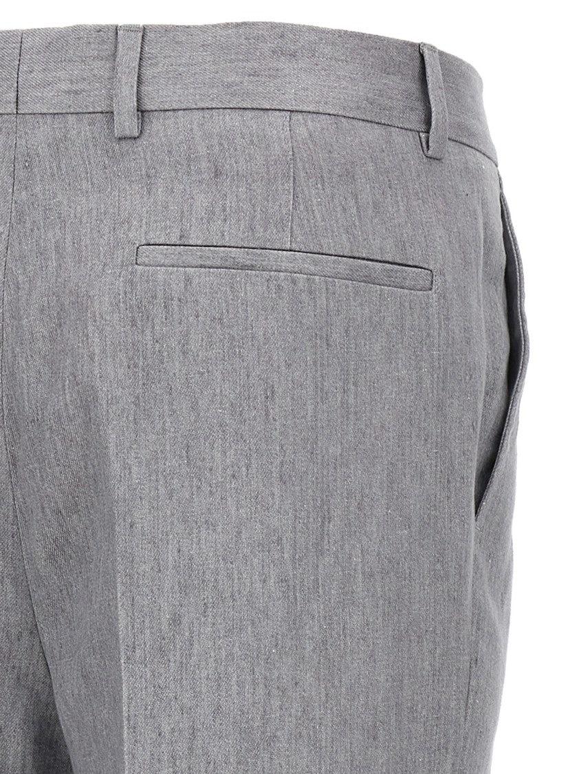 Brunello Cucinelli Linen Denim Dress With Deconstructed Blazer Design