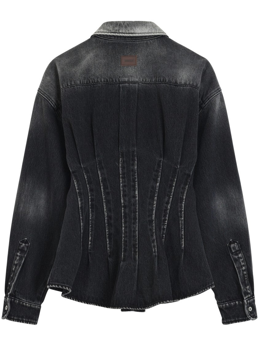 Moschino Classic Black Shirt With Smooth Texture