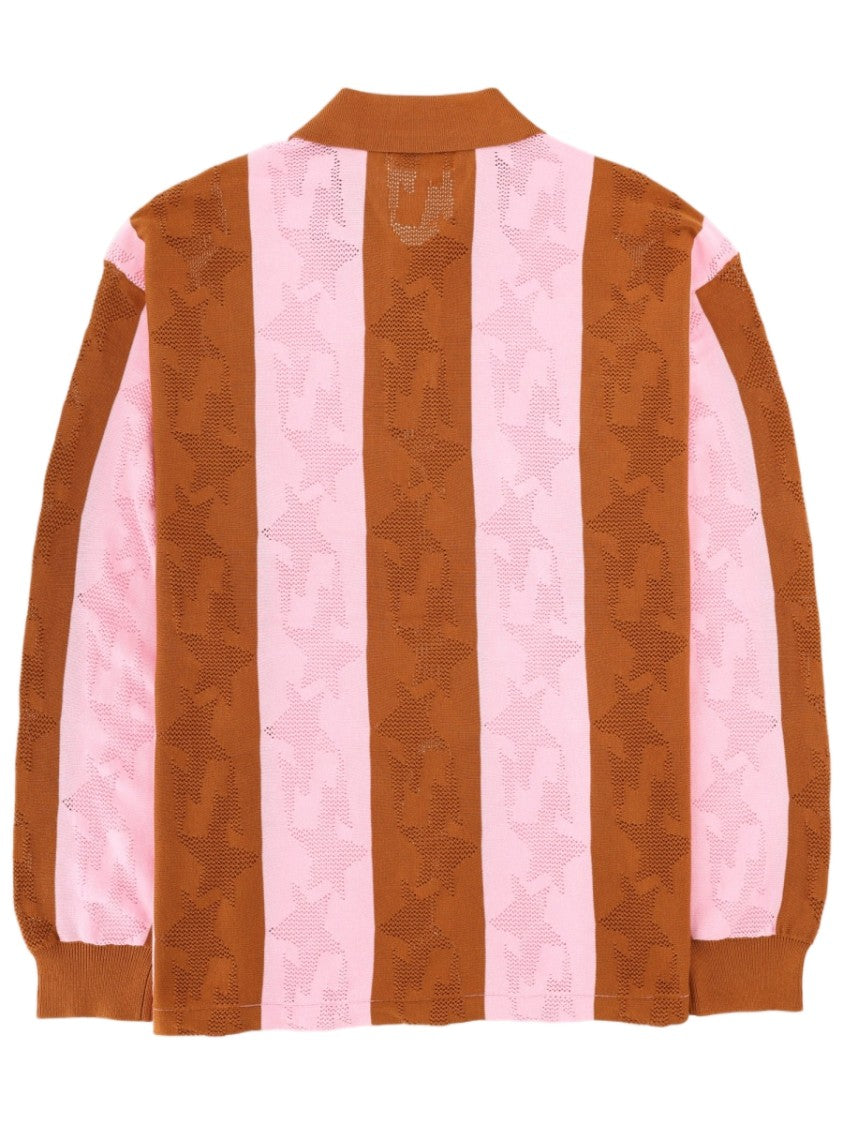 A Bathing Ape Multicolor Striped Cotton Jacquard Polo Shirt