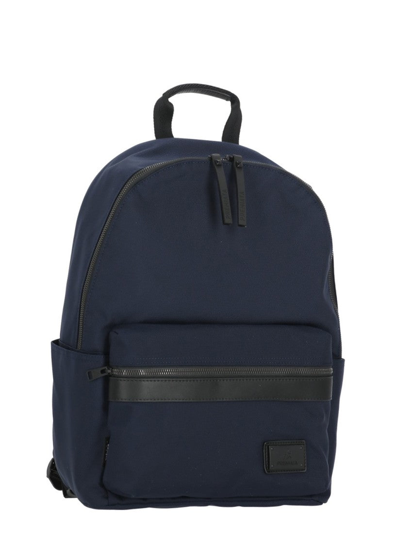 Premiata Structured Blue Premiata Backpack With Multiple Compartments
